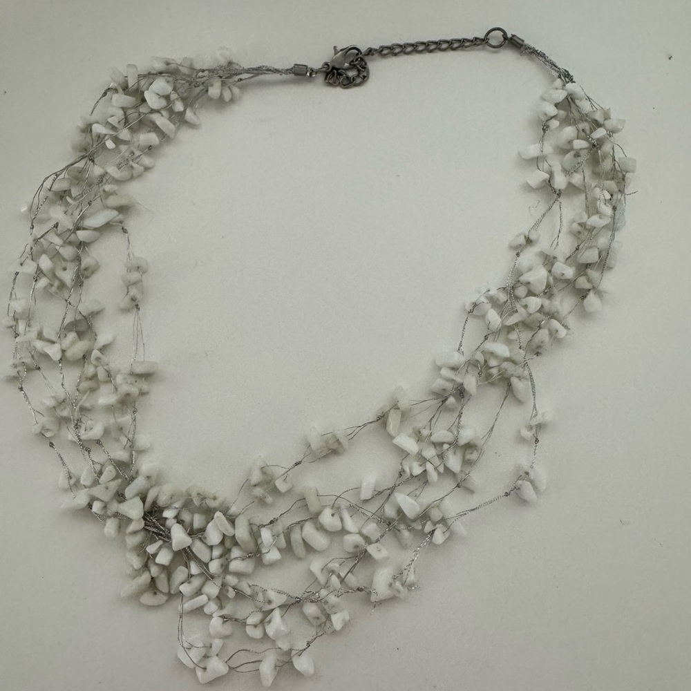 Chic White Stone Necklace